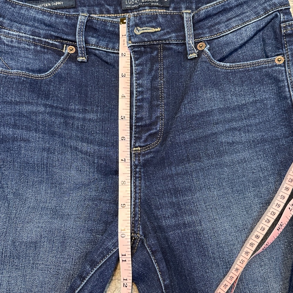 Lucky Brand Hayden Skinny Jeans Dark Wash Denim Size 6/28 Mid Rise Pants - Picture 8 of 9
